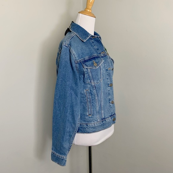 New Rails Jacket Mulholland Denim XS Blue Fray Patch - Picture 4 of 10